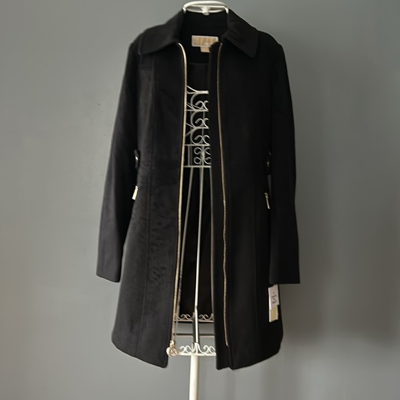 NWT MICHAEL MICHAEL KORS Wool Blend Zip-Front Coat - Picture 5 of 12